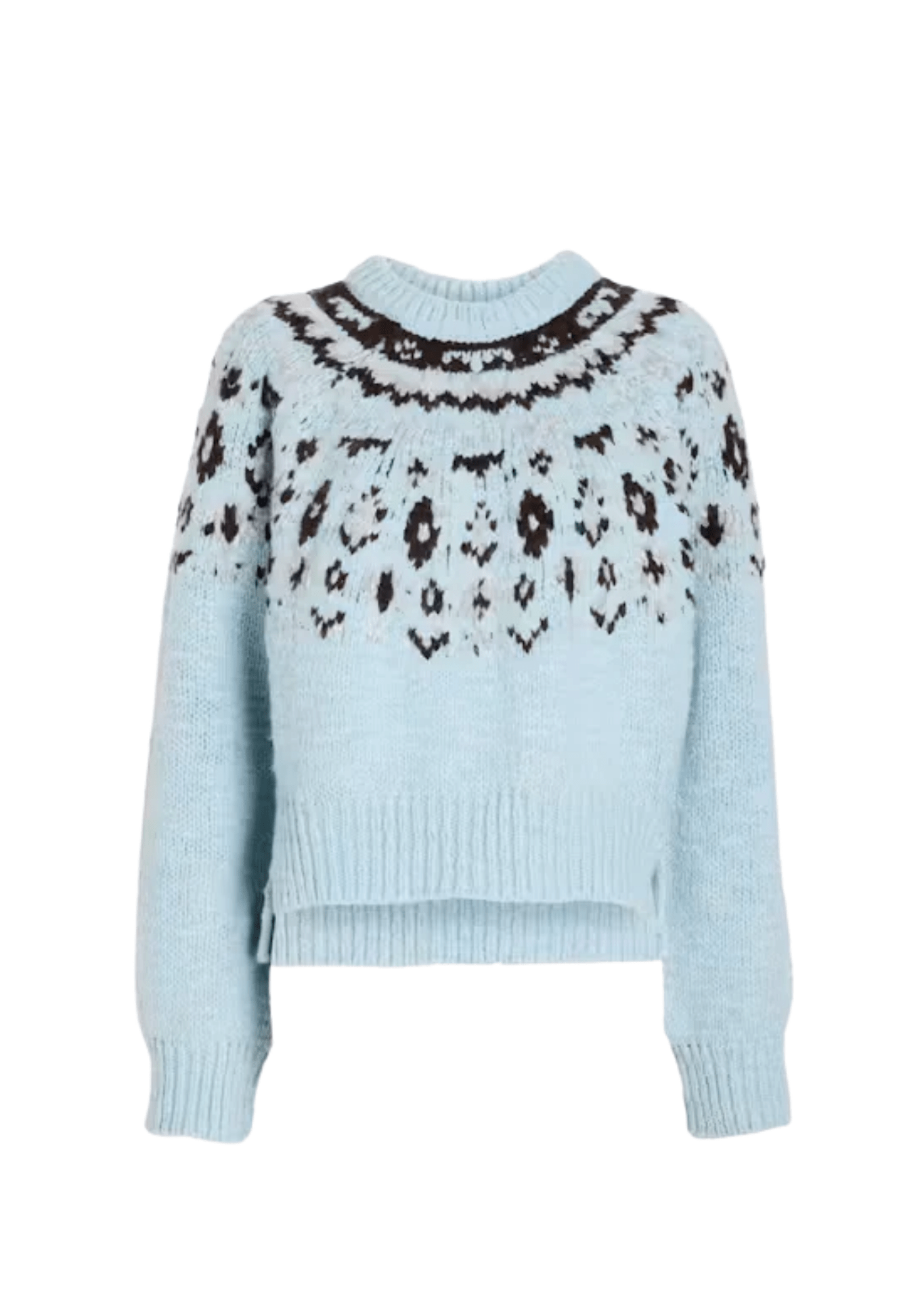 Proenza Schouler White Label Lizzy Sweater in Fairisle - Vermillion