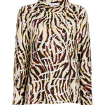Proenza Schouler WL Ansel Top in Printed Soft Twill - Vermillion