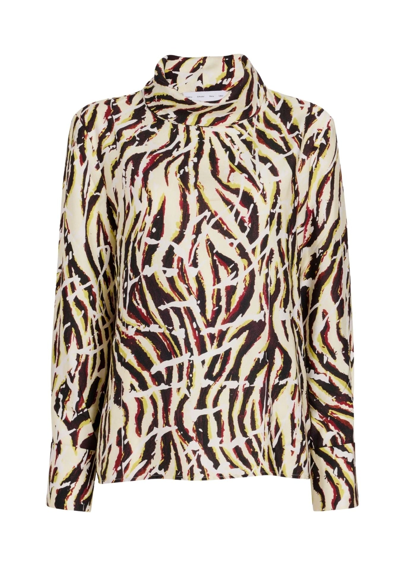 Proenza Schouler WL Ansel Top in Printed Soft Twill - Vermillion