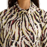 Proenza Schouler WL Ansel Top in Printed Soft Twill - Vermillion