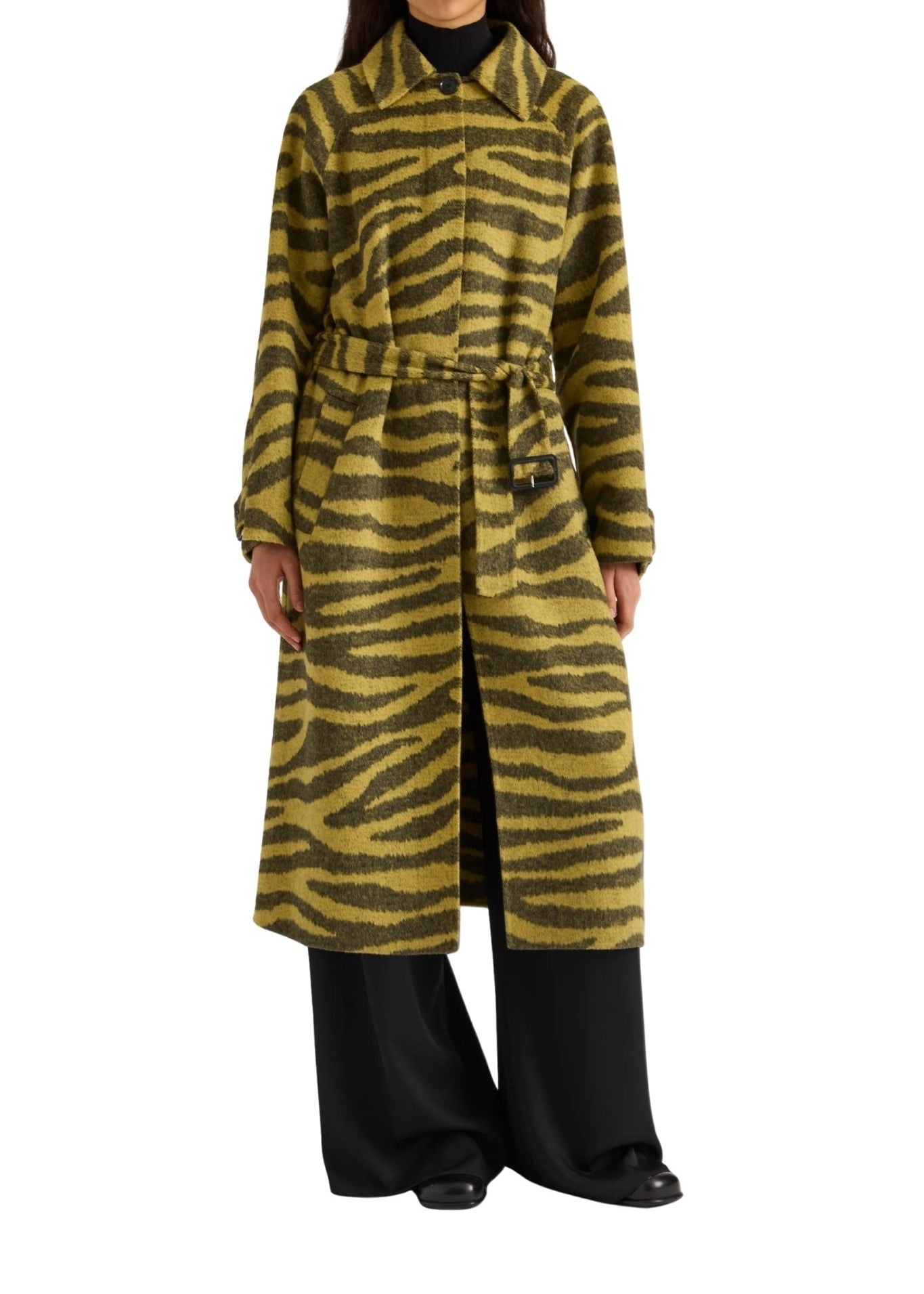 Proenza Schouler WL Juliette Coat in Zebra Jacquard - Vermillion