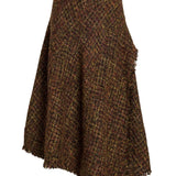 Proenza Schouler WL Layne Skirt in Tweed - Vermillion