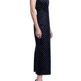 Lela Rose Polka Dot Jacquard Column Dress