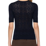 Sea Jane Argyle Shortsleeve Crew Sweater