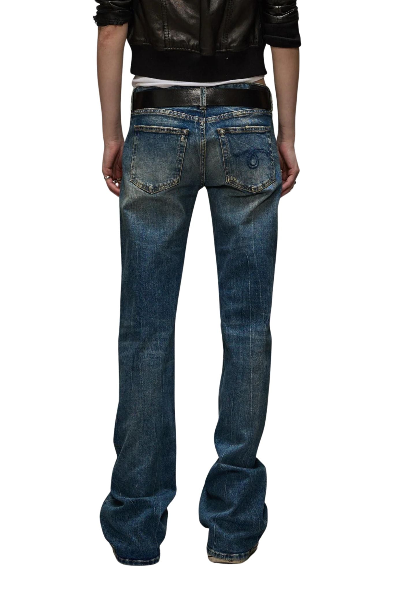 R13 Boy Flare Jean - Vermillion