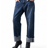 R13 Cuffed X-Boyfriend Jean - Vermillion
