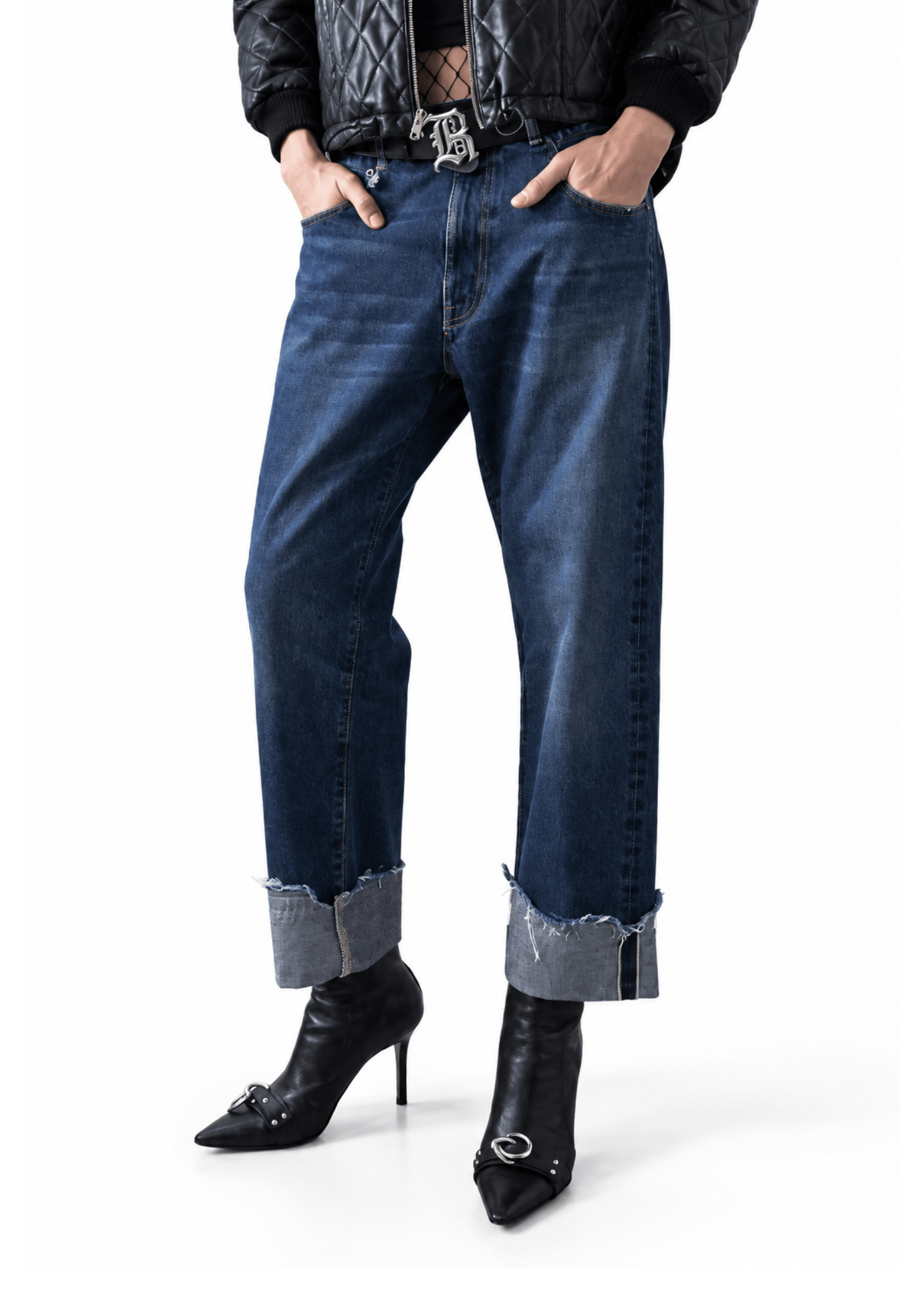 R13 Cuffed X-Boyfriend Jean - Vermillion