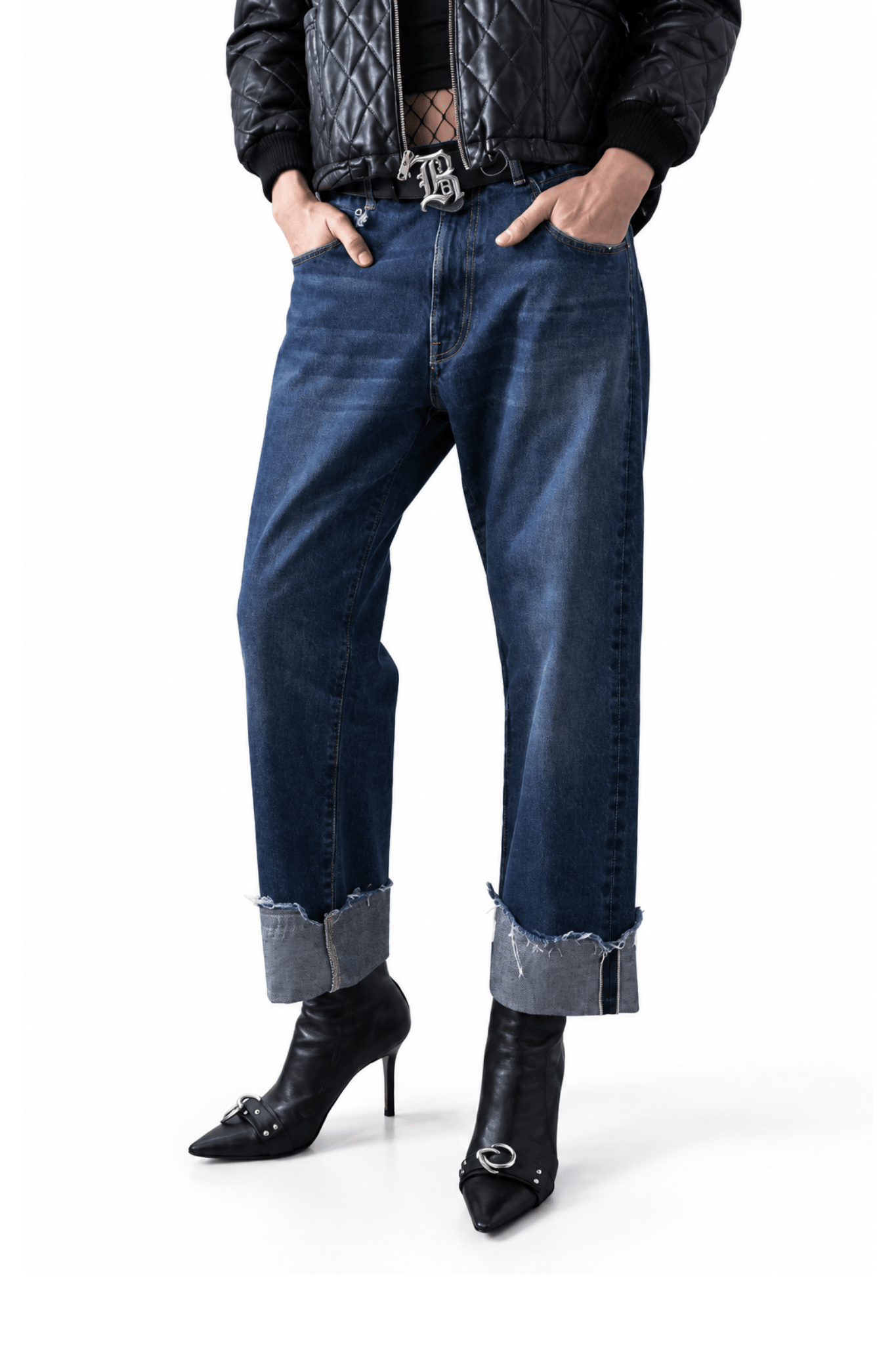 R13 Cuffed X-Boyfriend Jean - Vermillion