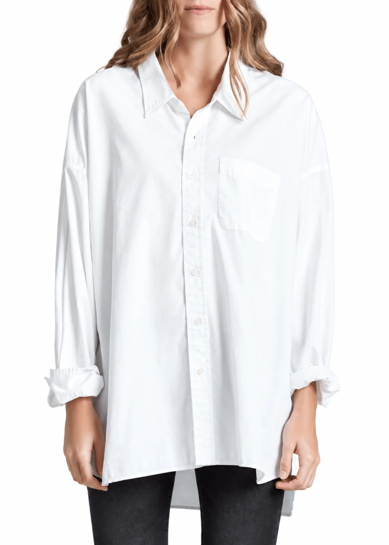 R13 Drop Neck Oxford Shirt - Vermillion