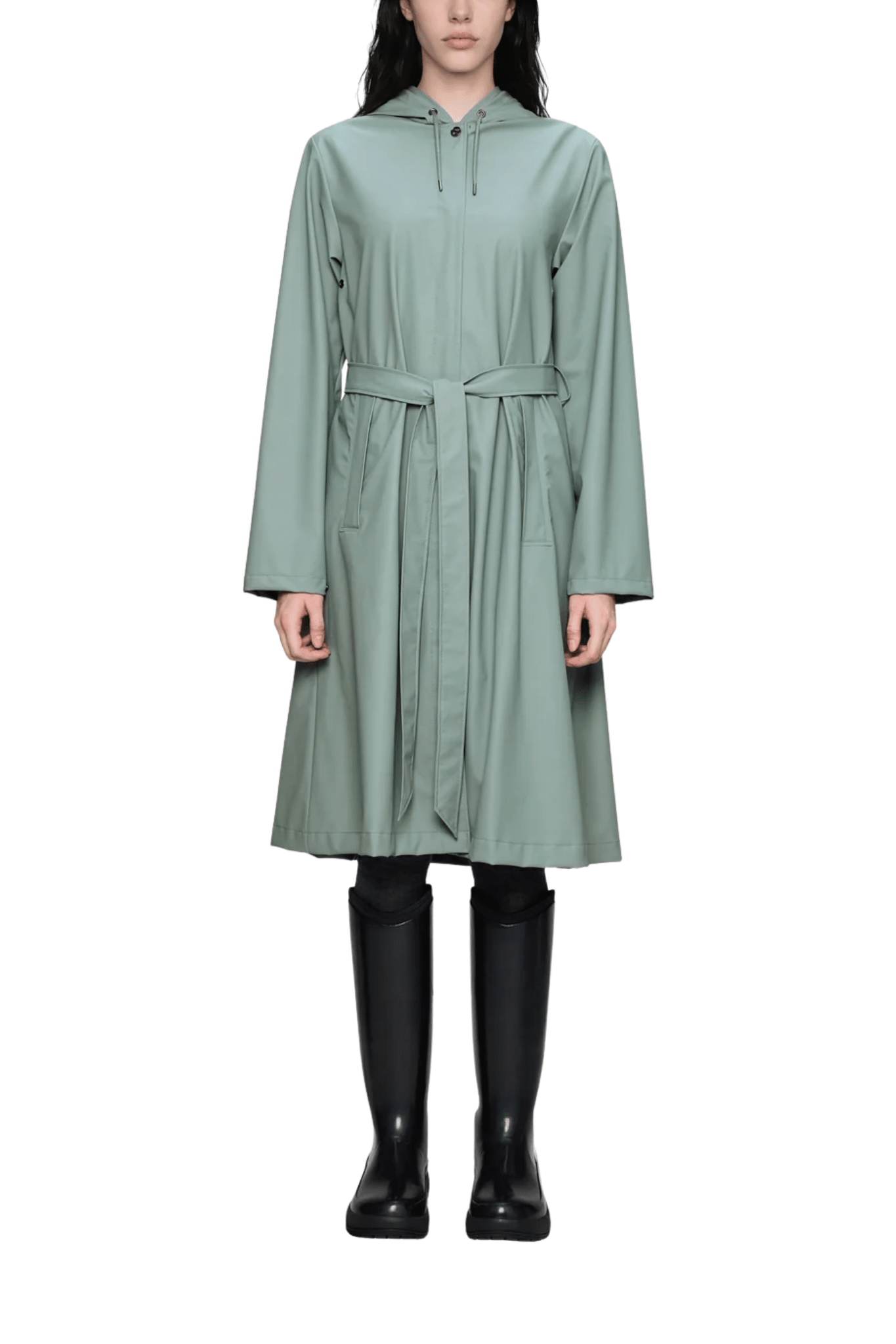 Rains A-Line Longer Jacket W3 - Vermillion