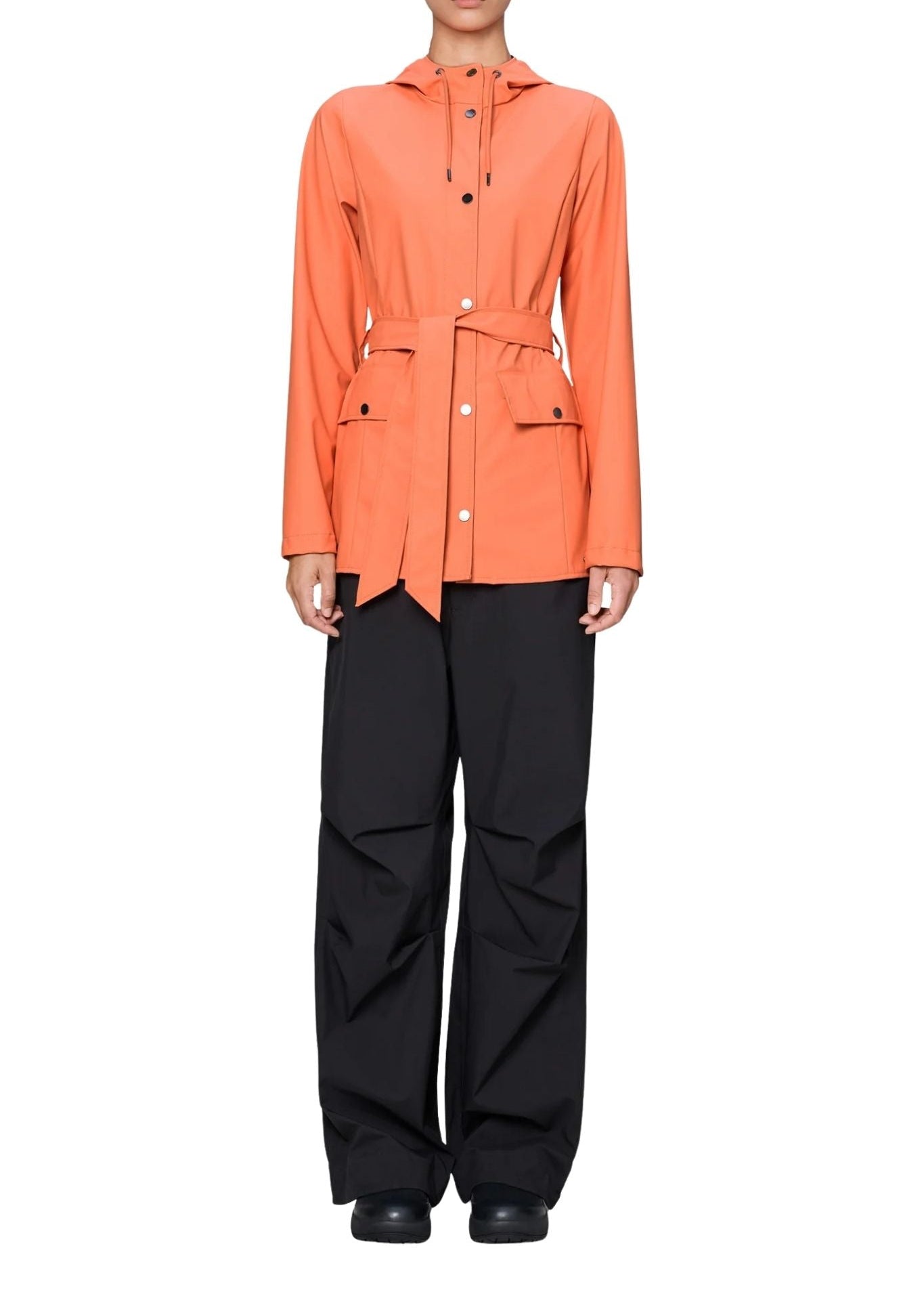 Rains Curve Jacket - Vermillion