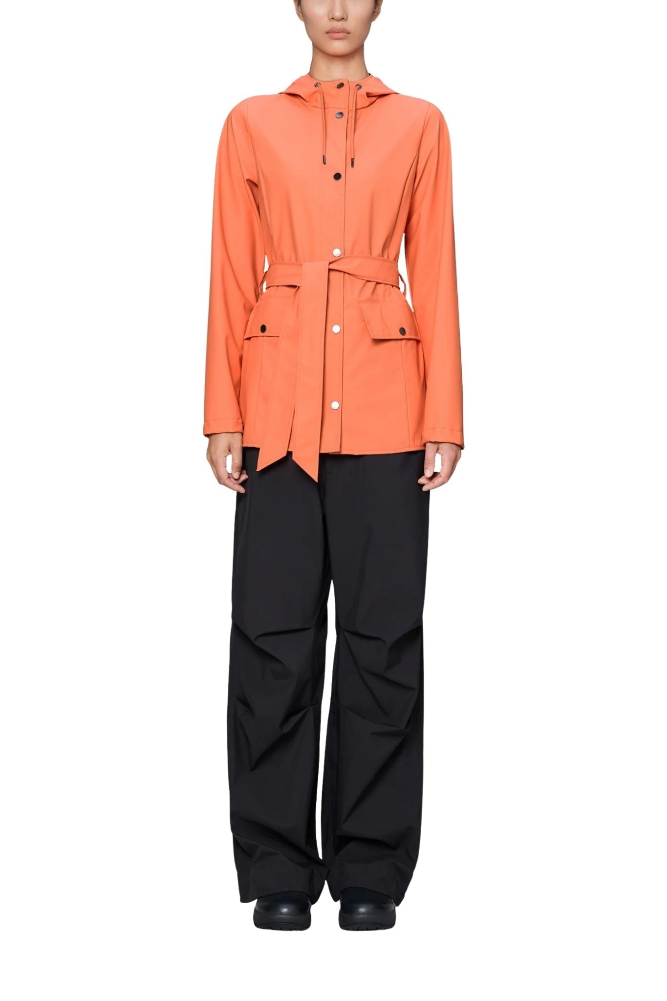Rains Curve Jacket - Vermillion