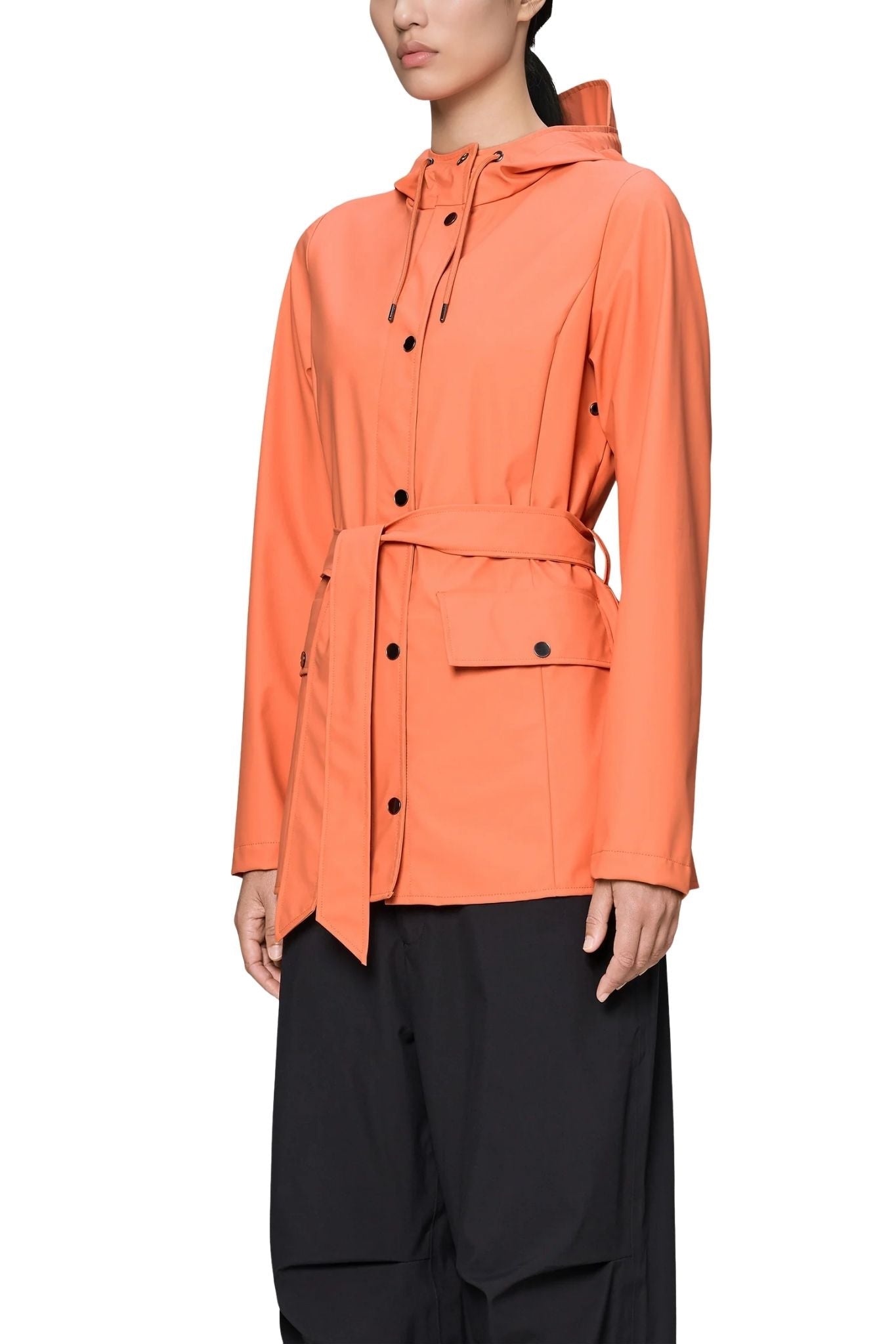 Rains Curve Jacket - Vermillion
