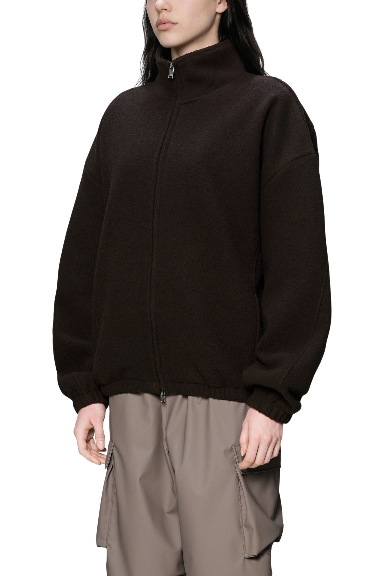 Rains Fleece Zip Jacket - Vermillion