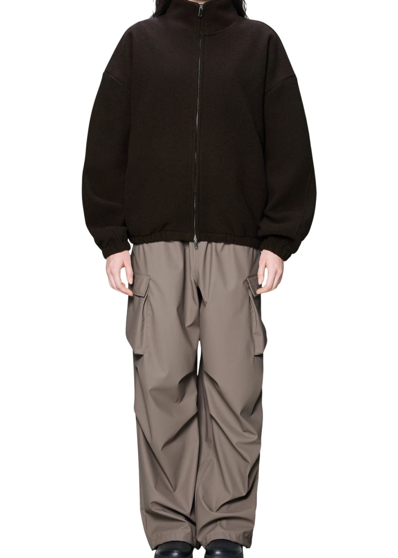 Rains Fleece Zip Jacket - Vermillion