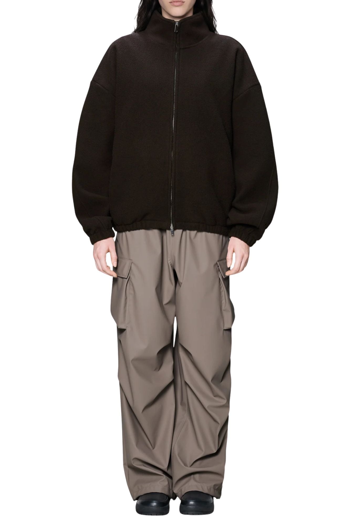 Rains Fleece Zip Jacket - Vermillion