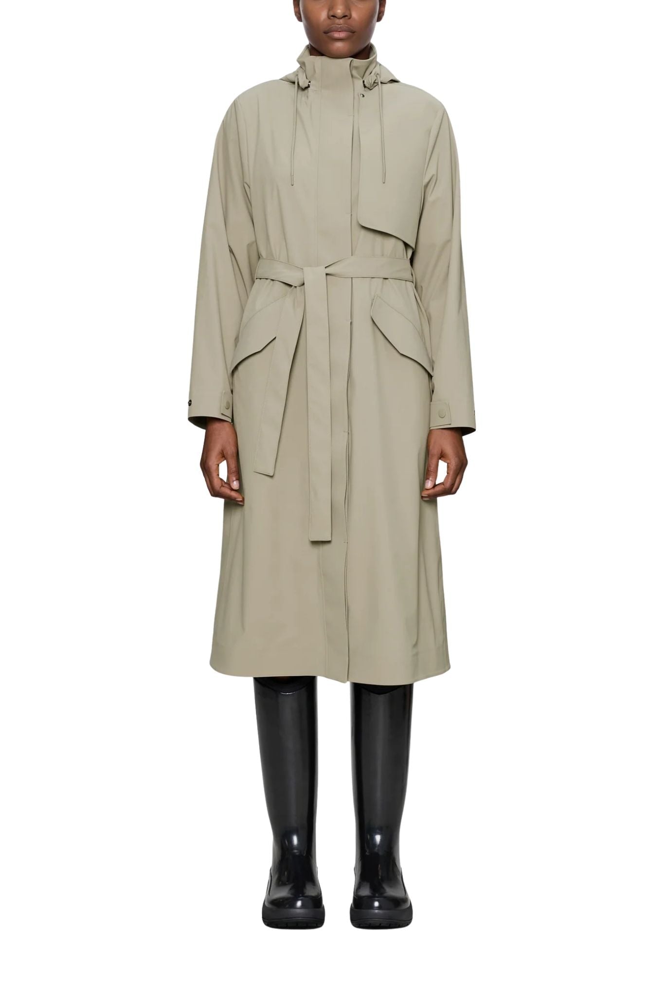 Rains Suva Hardshell Coat - Vermillion