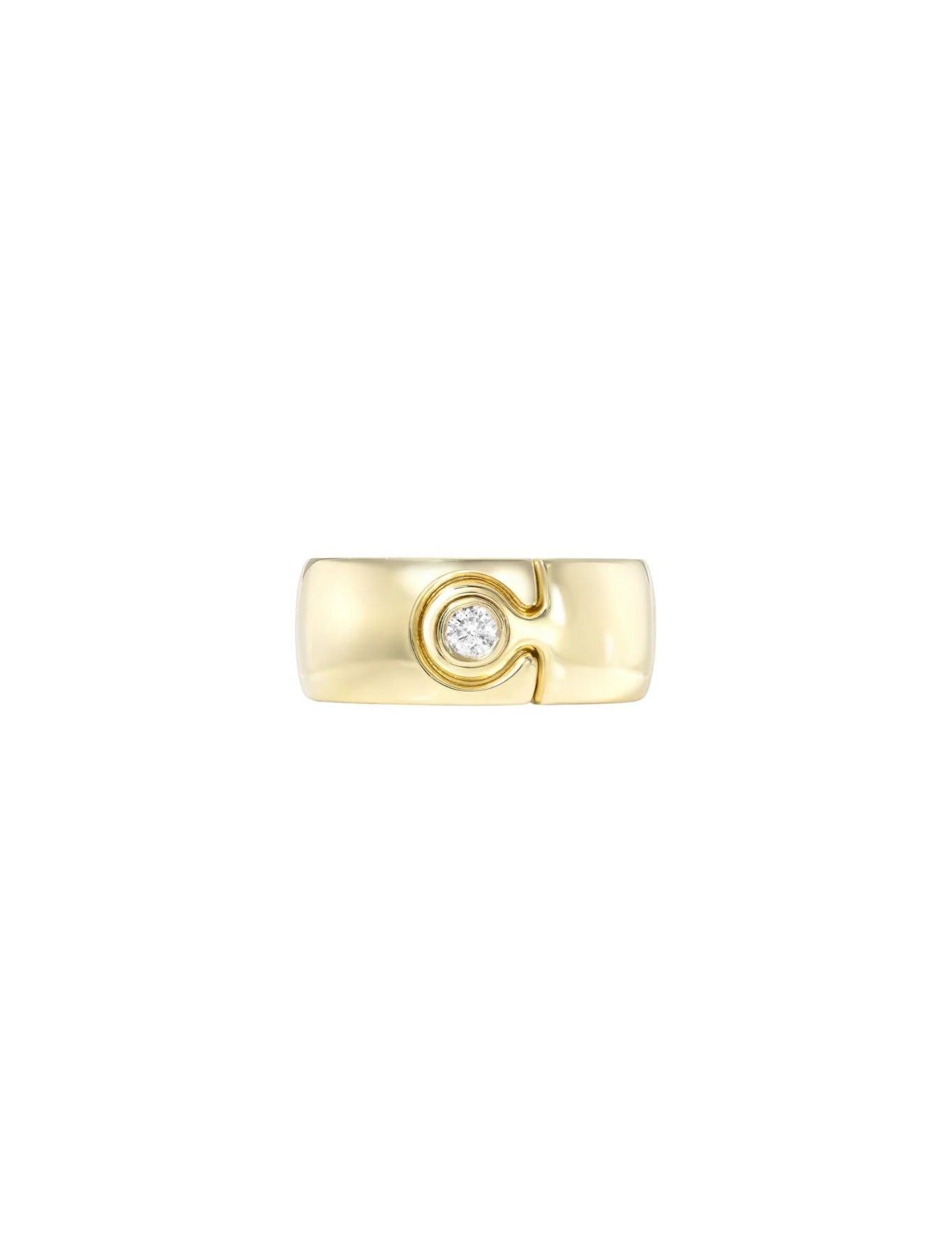 Retrouvai Classic Impetus Short Puzzle Ring - Vermillion