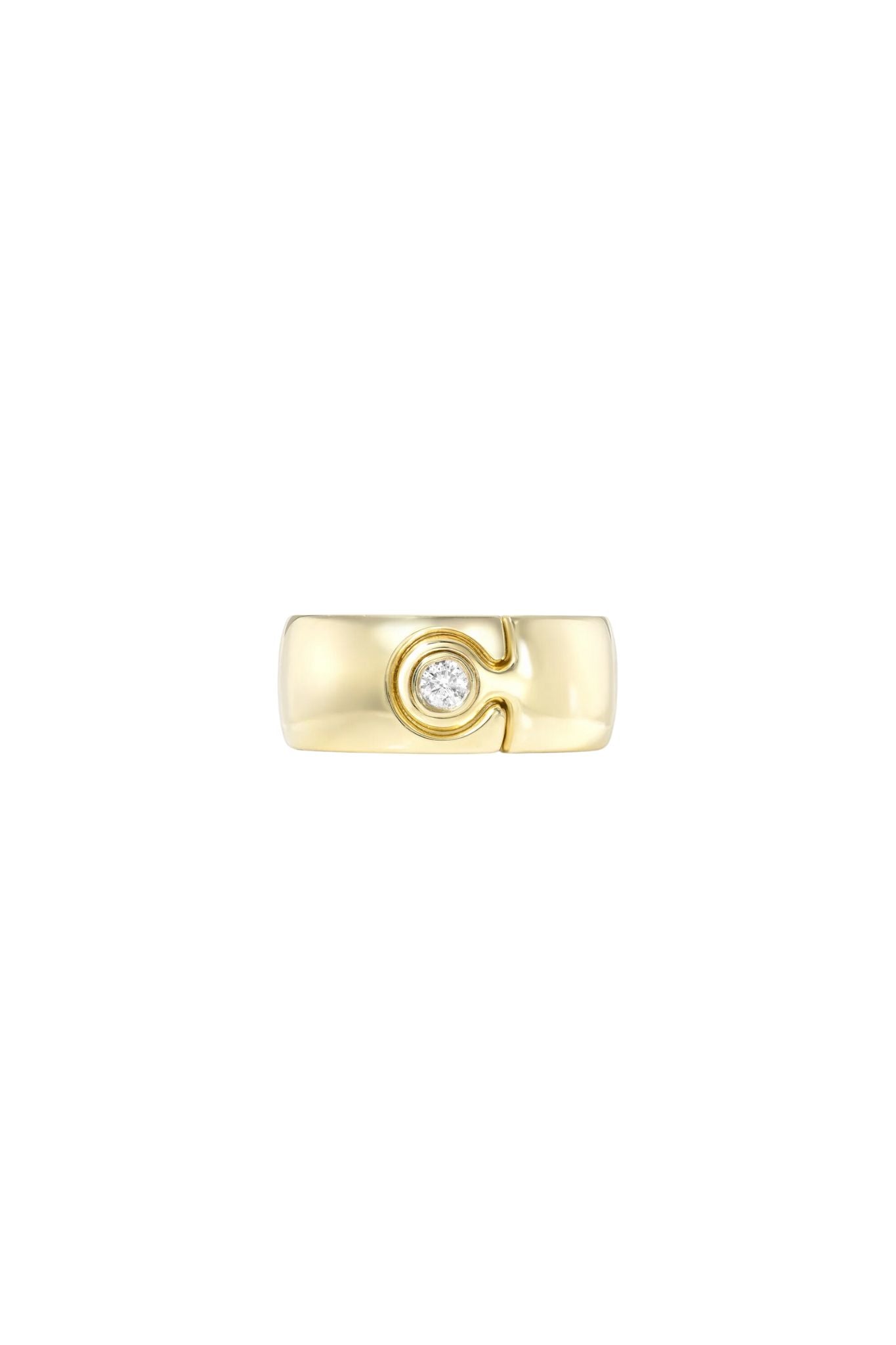 Retrouvai Classic Impetus Short Puzzle Ring - Vermillion