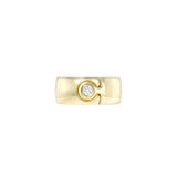 Retrouvai Classic Impetus Short Puzzle Ring Size 5 - Vermillion