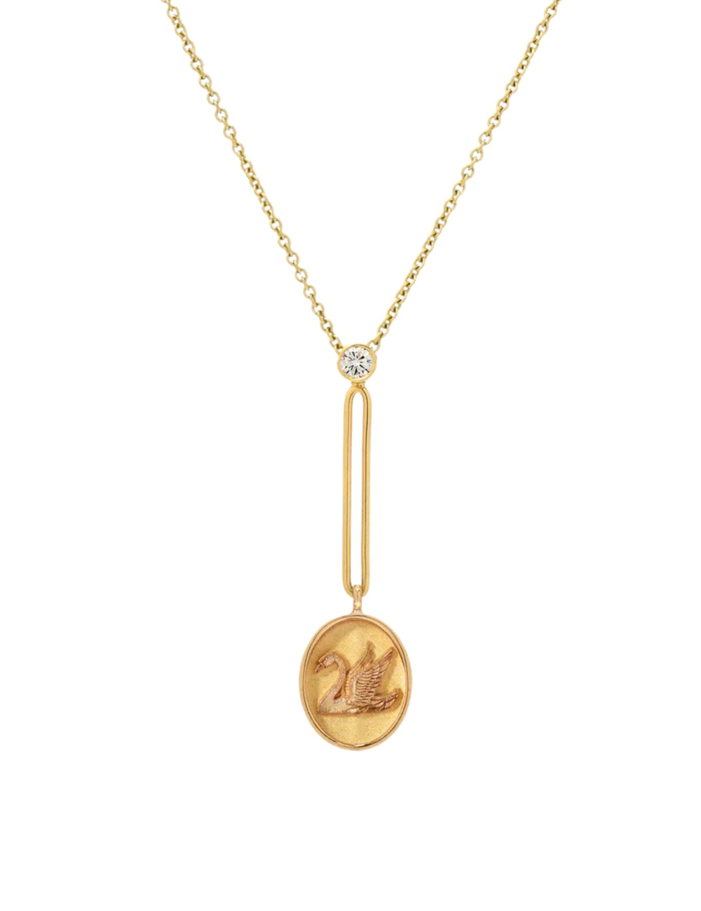 Retrouvai Fantasy Signet Pendant Necklace - Vermillion