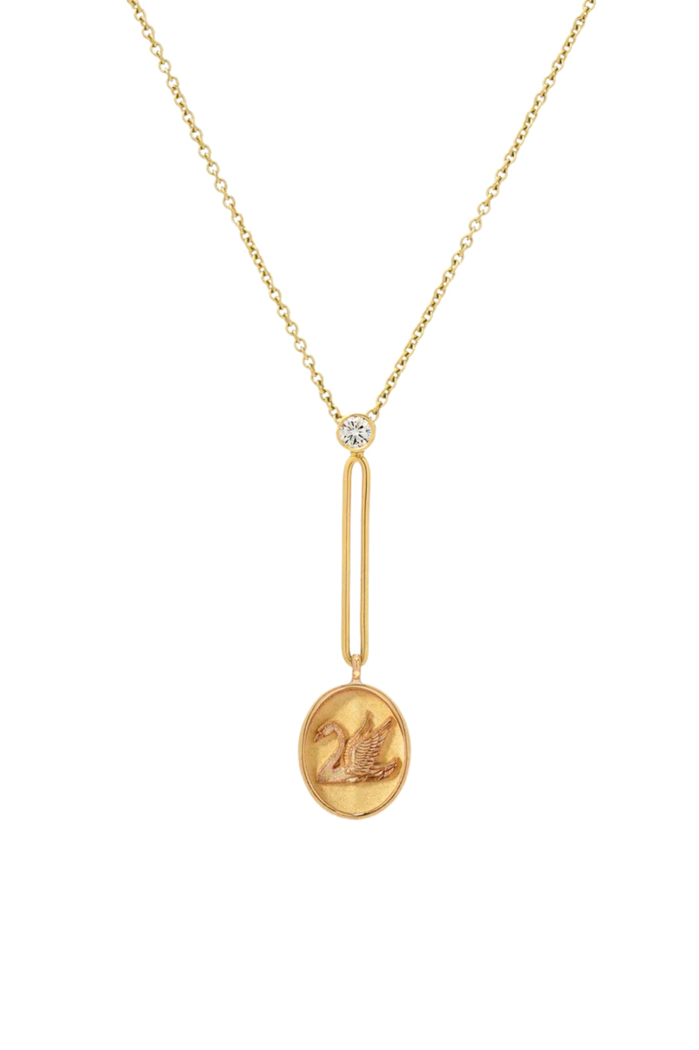 Retrouvai Fantasy Signet Pendant Necklace - Vermillion