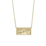 Retrouvai Petite Diamond Domino Pendant on 16" Chain - Vermillion