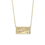 Retrouvai Petite Diamond Domino Pendant on 16" Chain - Vermillion