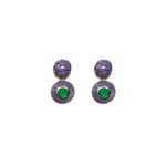 Retrouvai Purple Trolleite Lollipop Earrings - Vermillion