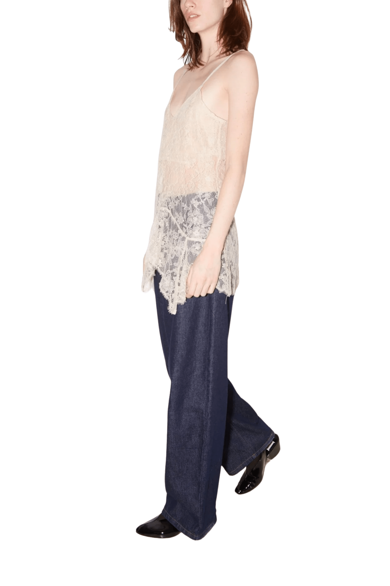 Roseanna Lace Camisole Top - Vermillion