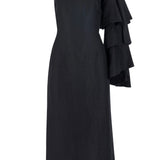 Rosie Assoulin Bidi Bidi Bom Bom Tea Length Dress - Vermillion