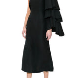 Rosie Assoulin Bidi Bidi Bom Bom Tea Length Dress - Vermillion