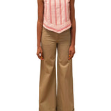 Rosie Assoulin Chevron Top in Men's Shirting - Vermillion