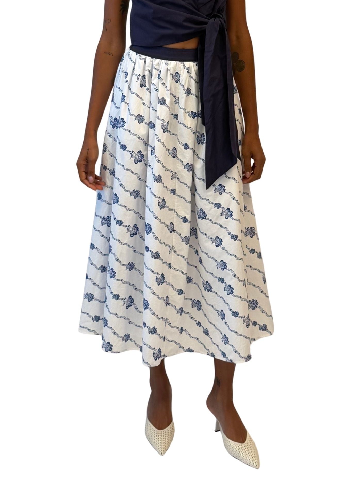 Rosie Assoulin Easy Does it Skirt - Vermillion