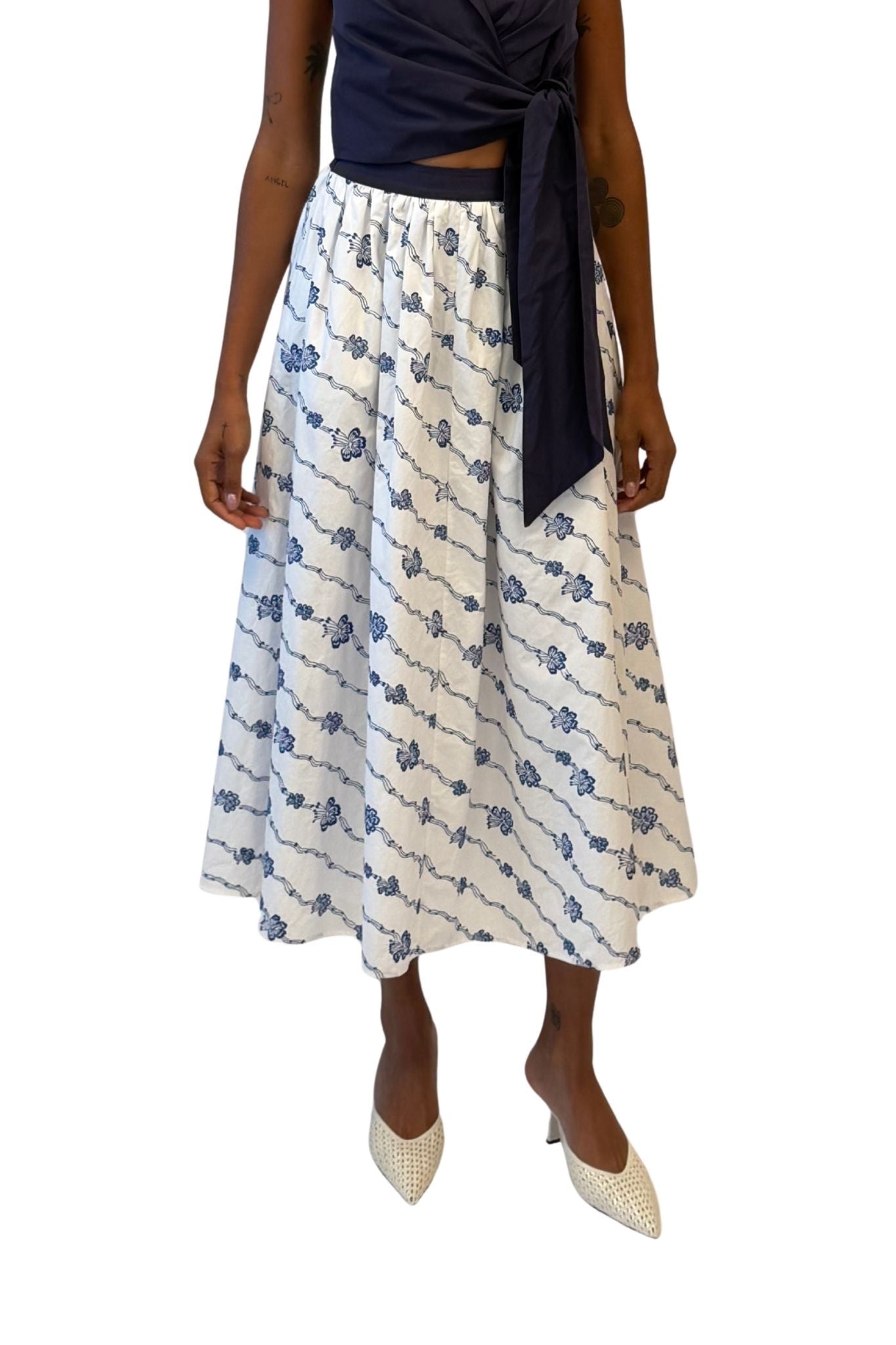 Rosie Assoulin Easy Does it Skirt - Vermillion