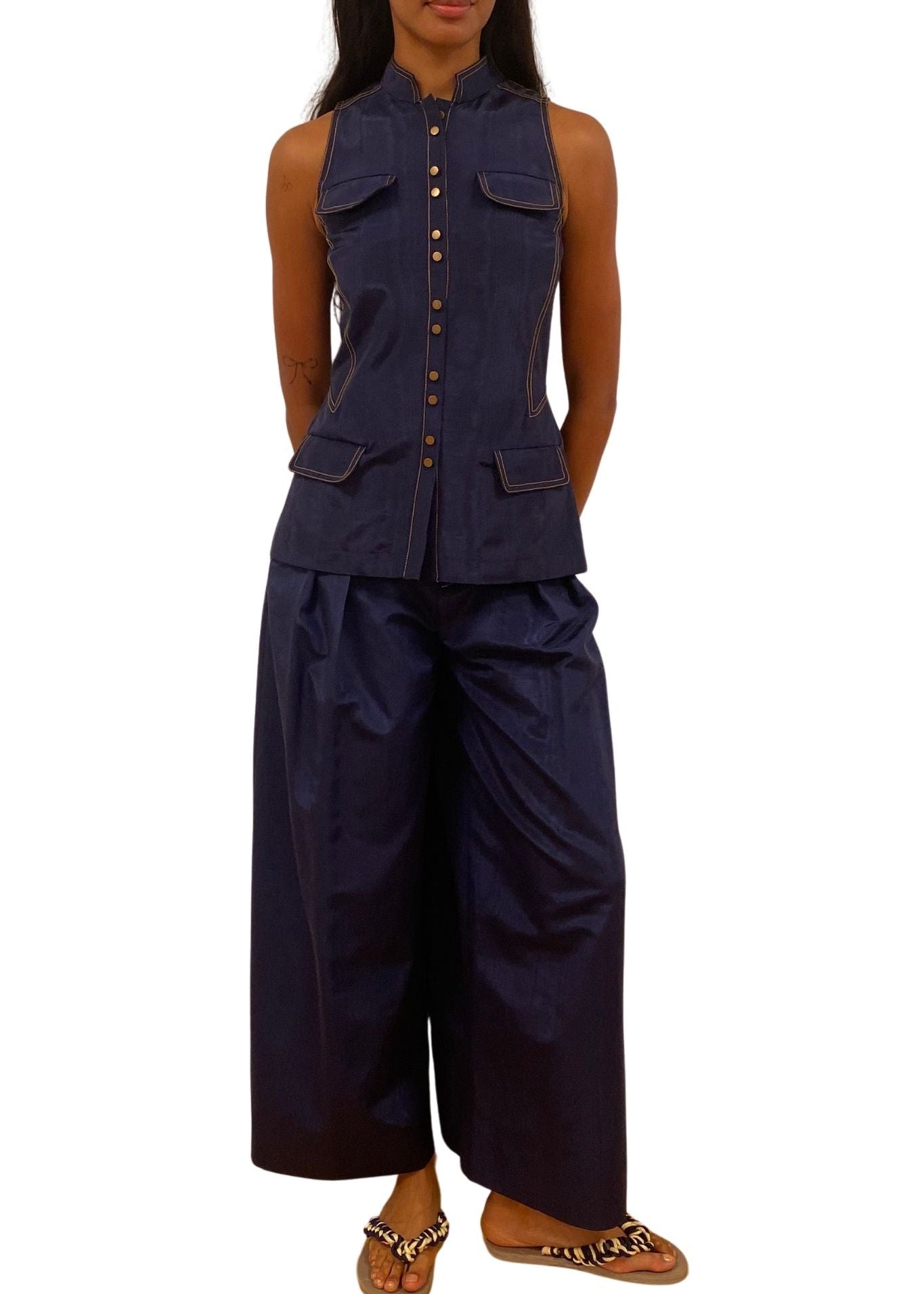 Rosie Assoulin Emotionally Vested Vest - Vermillion