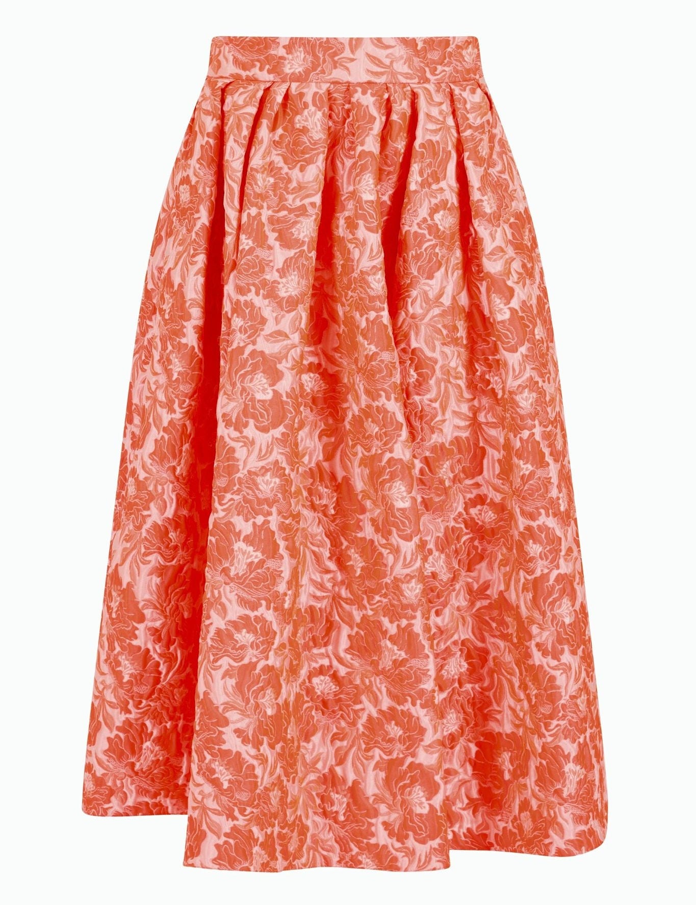 Rosie Assoulin Full Pleated Skirt - Vermillion