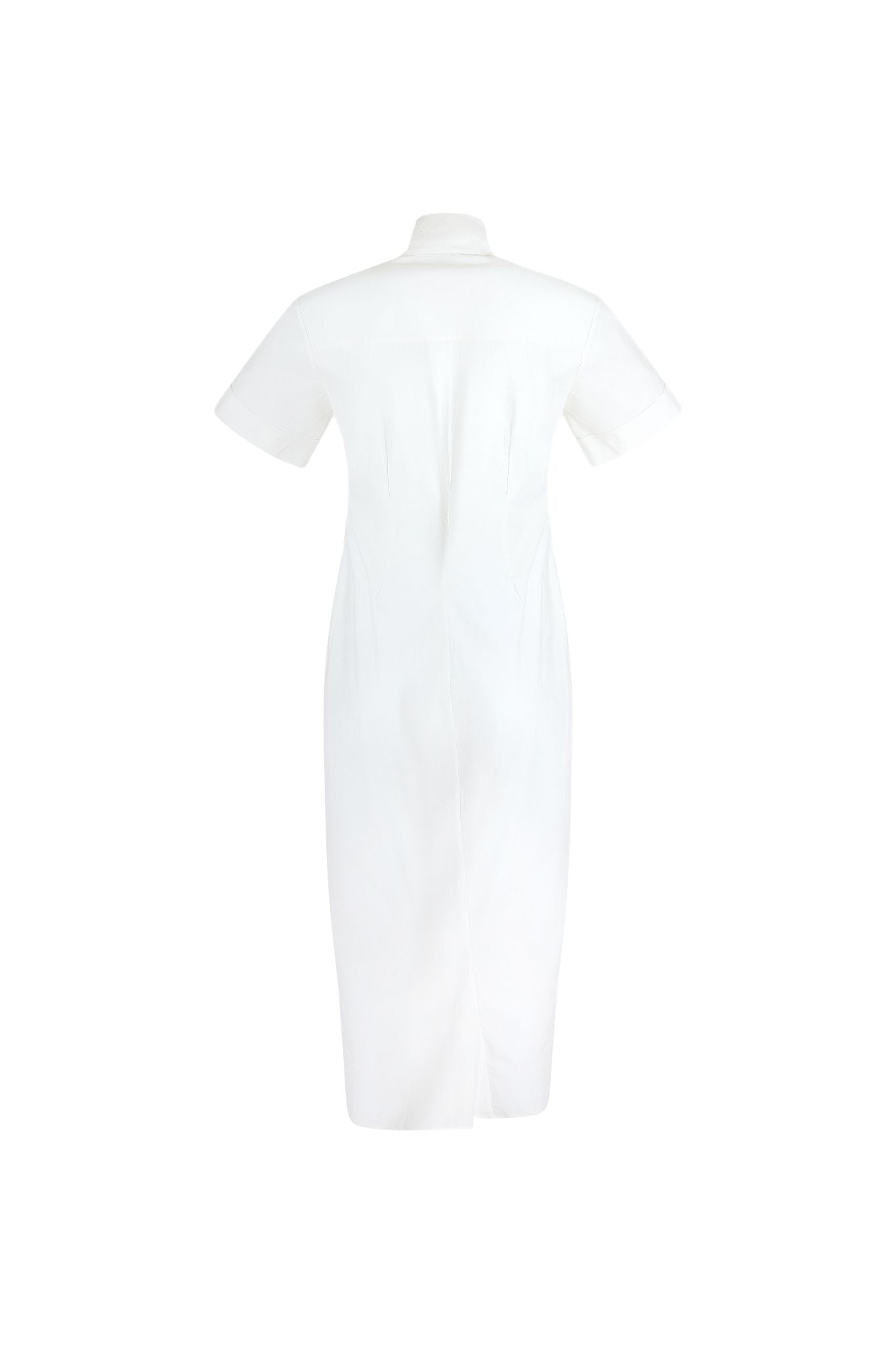 Rosie Assoulin Gathered Ruffle Shirt Dress - Vermillion