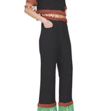 Rosie Assoulin Return of the Mac(rame) Crop Top in Ridged Linen - Vermillion
