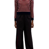 Rosie Assoulin Striped V-Neck Sweater - Vermillion