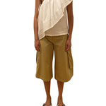 Rosie Assoulin Wedge Top in Trapunto Cotton - Vermillion