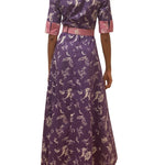 Rosie Assoulin Whoa, Whoa, Whoa She's a Lady Dress in Tossed Floral Cotton Poplin - Vermillion