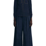 Rosie Assoulin Wide Leg Pleat Pants - Vermillion