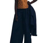 Rosie Assoulin Wide Leg Pleat Pants - Vermillion