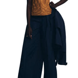 Rosie Assoulin Wide Leg Pleat Pants - Vermillion