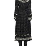 Sea Elly Polka Print Bell Sleeve Dress