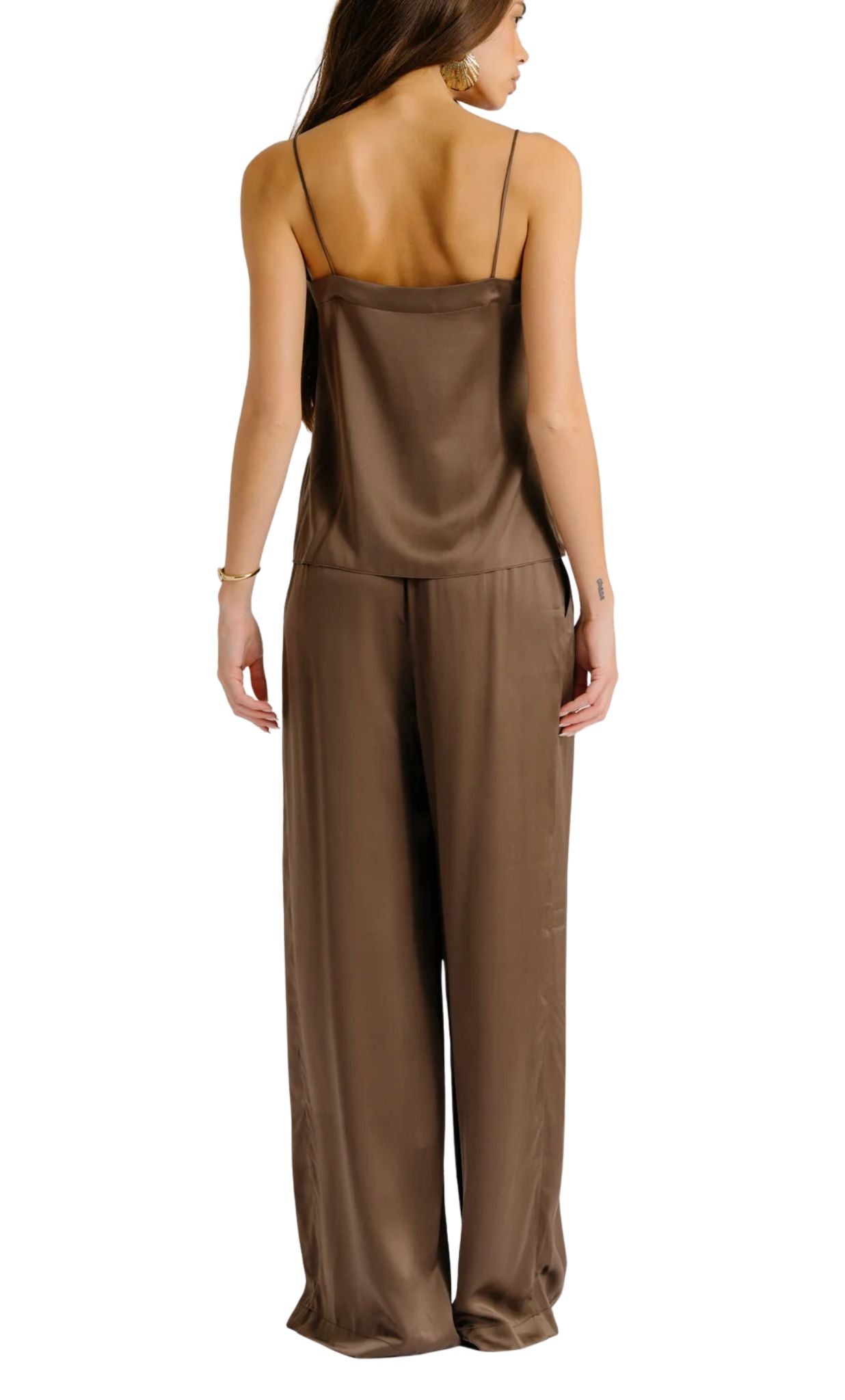 Sablyn Haya Lace Trim Square Neck Cami - Vermillion