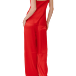 Sablyn Lexi Lower Rise Relaxed Pull On Pant - Vermillion
