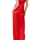 Sablyn Lexi Lower Rise Relaxed Pull On Pant - Vermillion