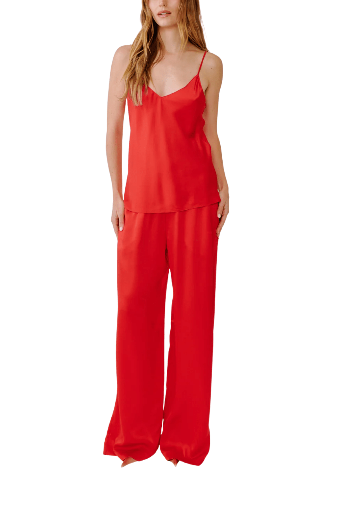 Sablyn Lexi Lower Rise Relaxed Pull On Pant - Vermillion
